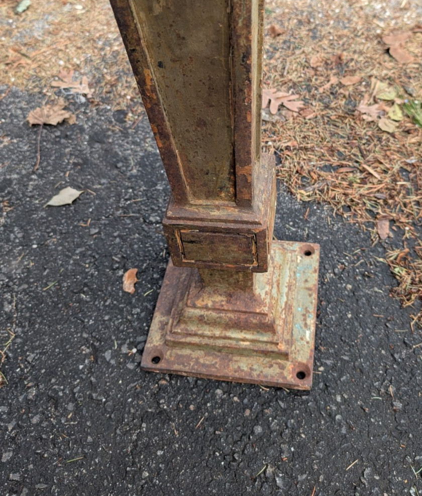 Antique Cast Iron Architectural Column Victorian