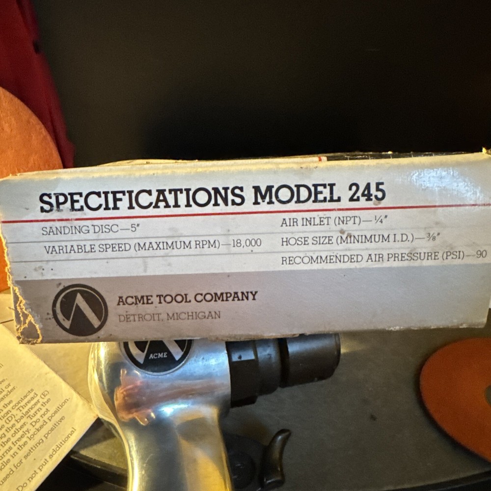 Acme high speed air, Sander model 245