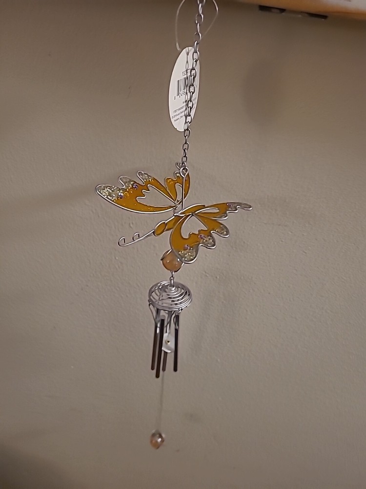 Wild Blooms Yellow Butterfly Windchime