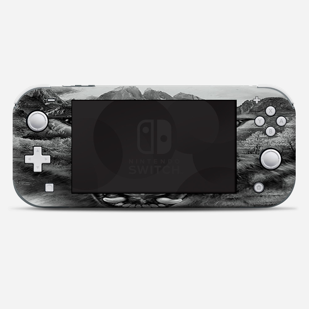 Skins Decals wrap for Nintendo Switch Lite - Angry Wolf Growling Mountains