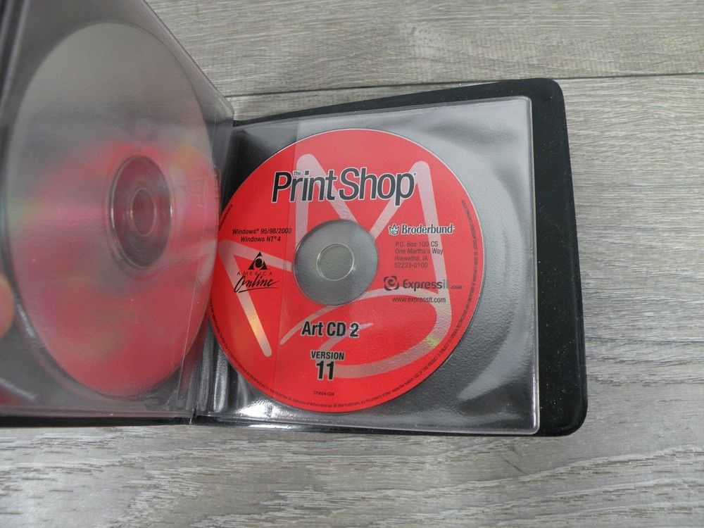 Broderbund The Print Shop Version 11 Software for Windows 95 98 2000 NT4 CD