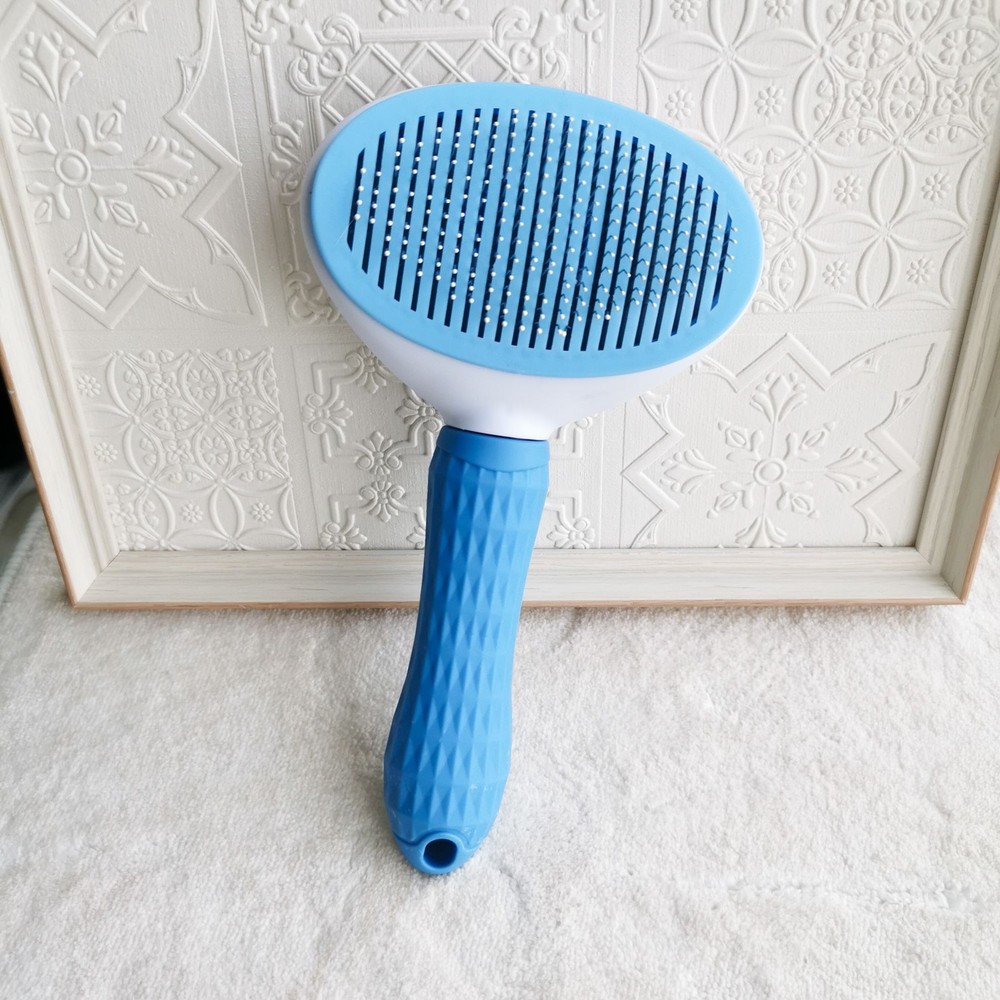 Pet Grooming Brush Push-Button Self-Cleaning Comb New