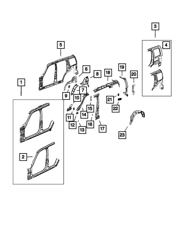 Genuine Mopar Rear Wheelhouse Panel Left Front 57010087aa