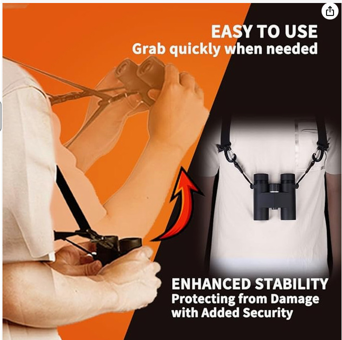 Binocular Harness Chest Strap Comfort Holder for Binoculars Rangefinder