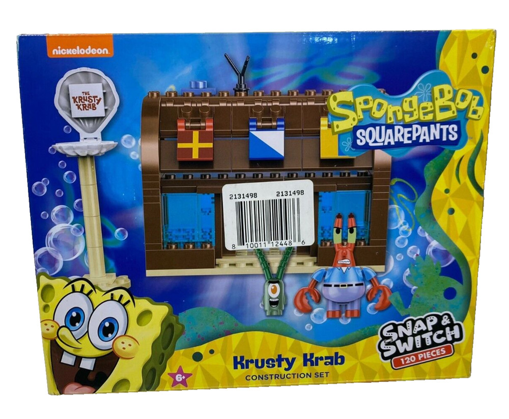 Nickelodeon SpongeBob Squarepants Krusty Krab Construction Building Set 120 pcs