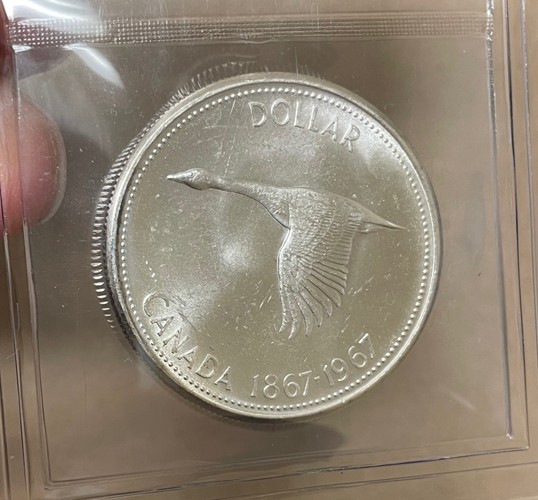 Canada - 1967 Silver Dollar in Unigrade Holder