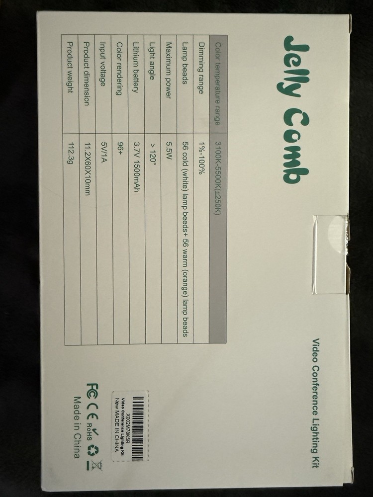 Video Conference Lighting Kit For Computer, Jelly Comb