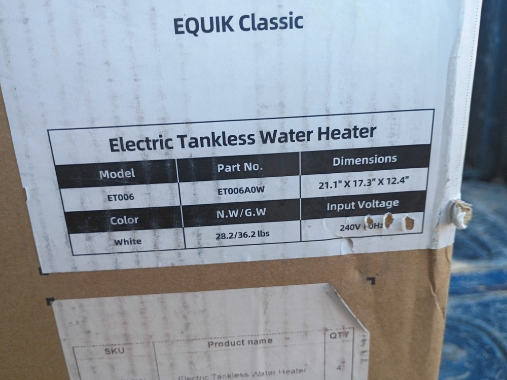 MUZUDO 240V Tankless Hot Water Heater Electric LED Demand ET006