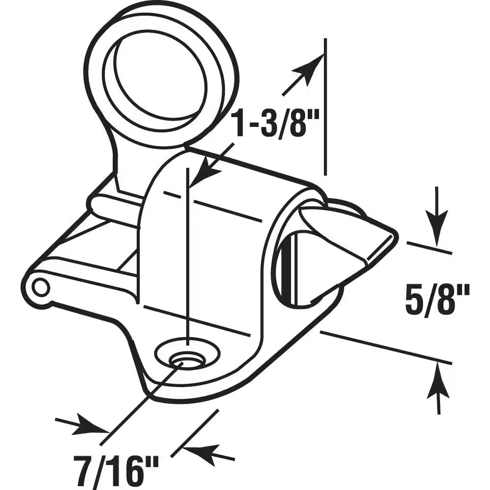 Brushed White Bronze, Projecting Window Spring Catch