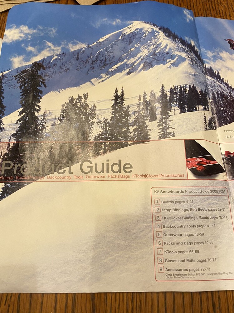 K2 Snowboards 2000 / 2001 Product Guide Booklet Models