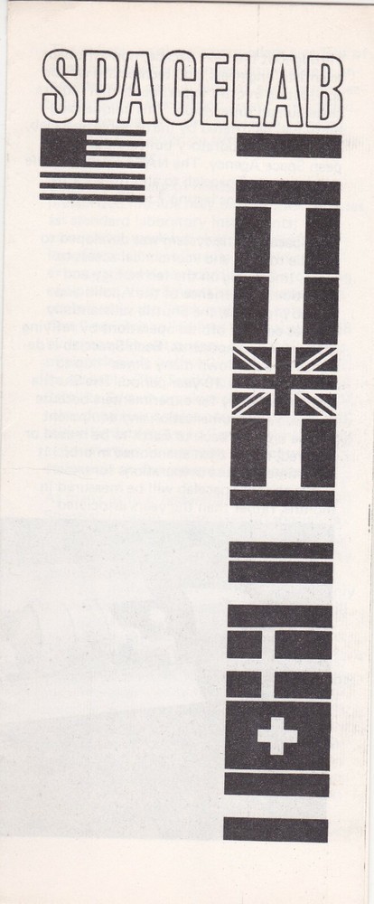 1982 NASA Spacelab Informational Brochure