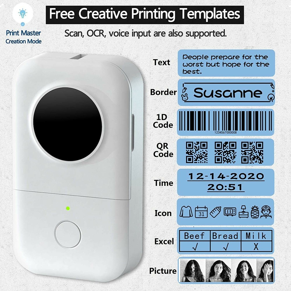 Phomemo D30 Mini Label Maker Machine Portable Wireless Small Thermal Printer