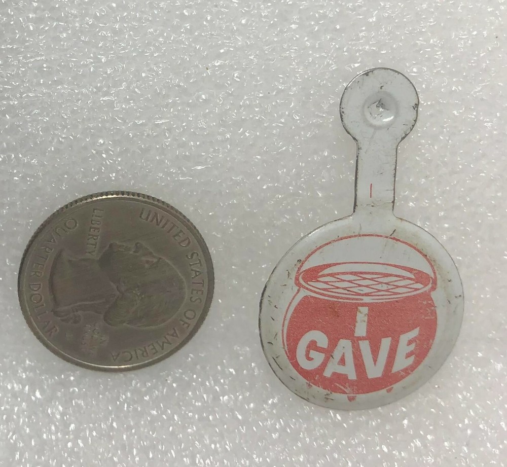 Vintage I Gave Tab Button Pin
