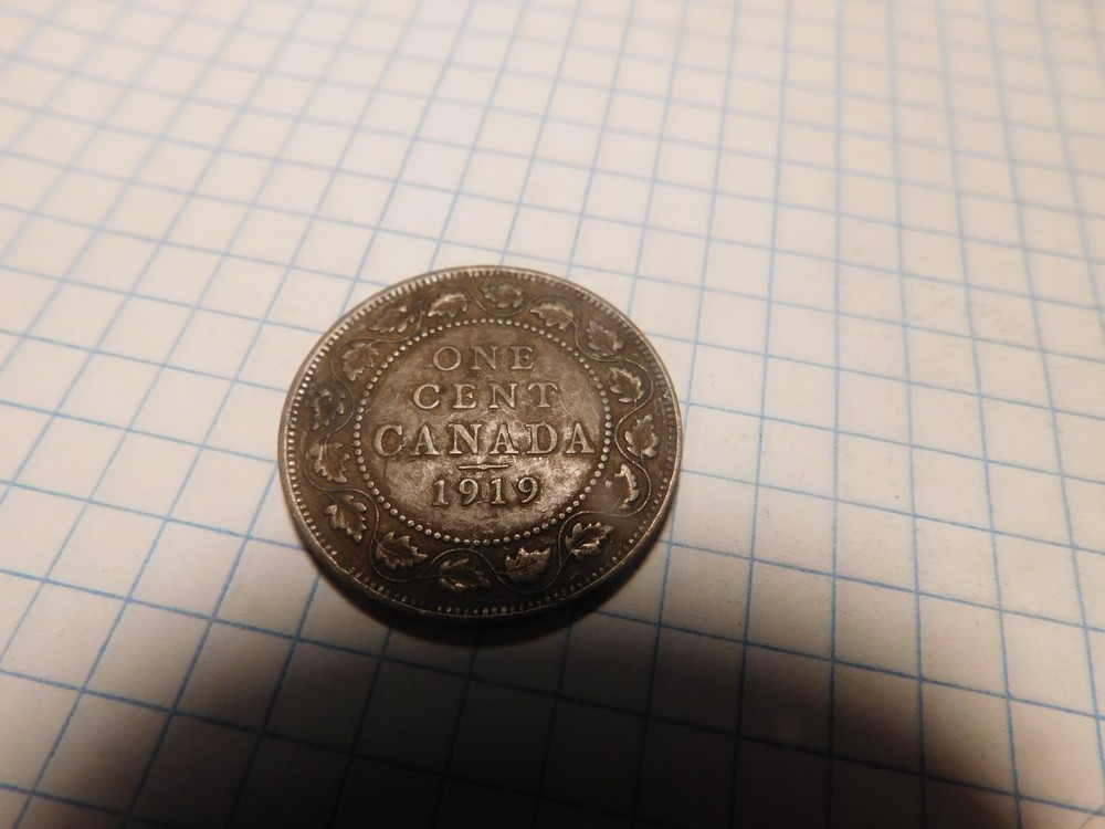 COIN CANADA 1 LARGE CENT 1919 # 885