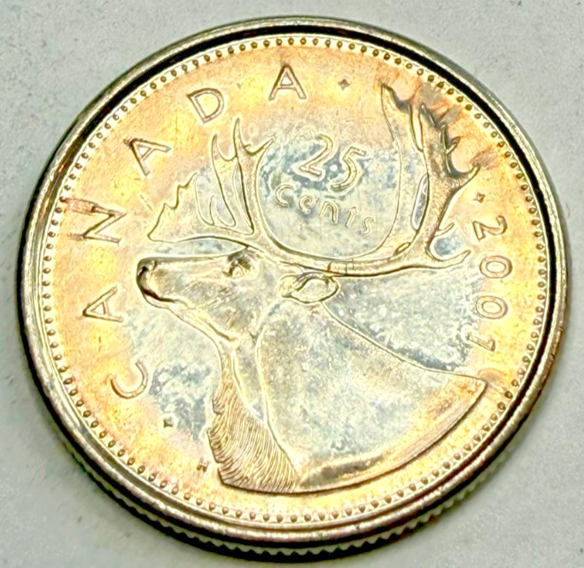 2001 Canadian 25 Cent 25C Canada Quarter