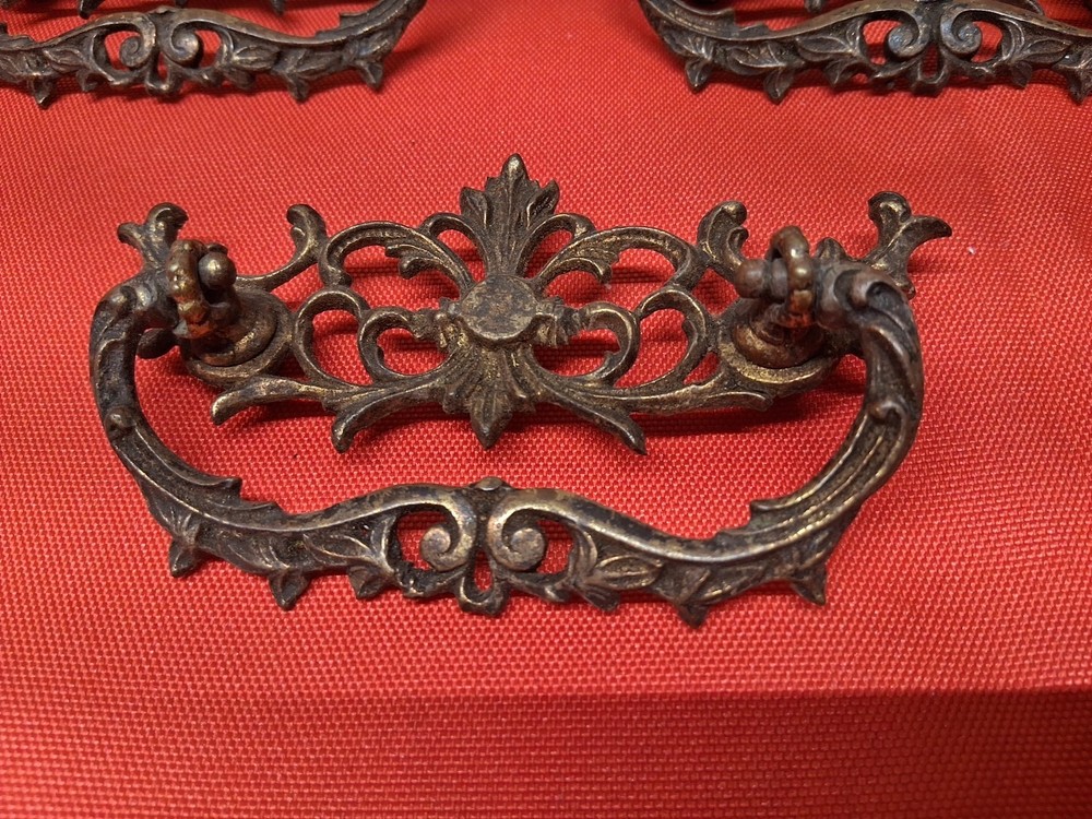 Antique Vintage Brass Drawer Pulls