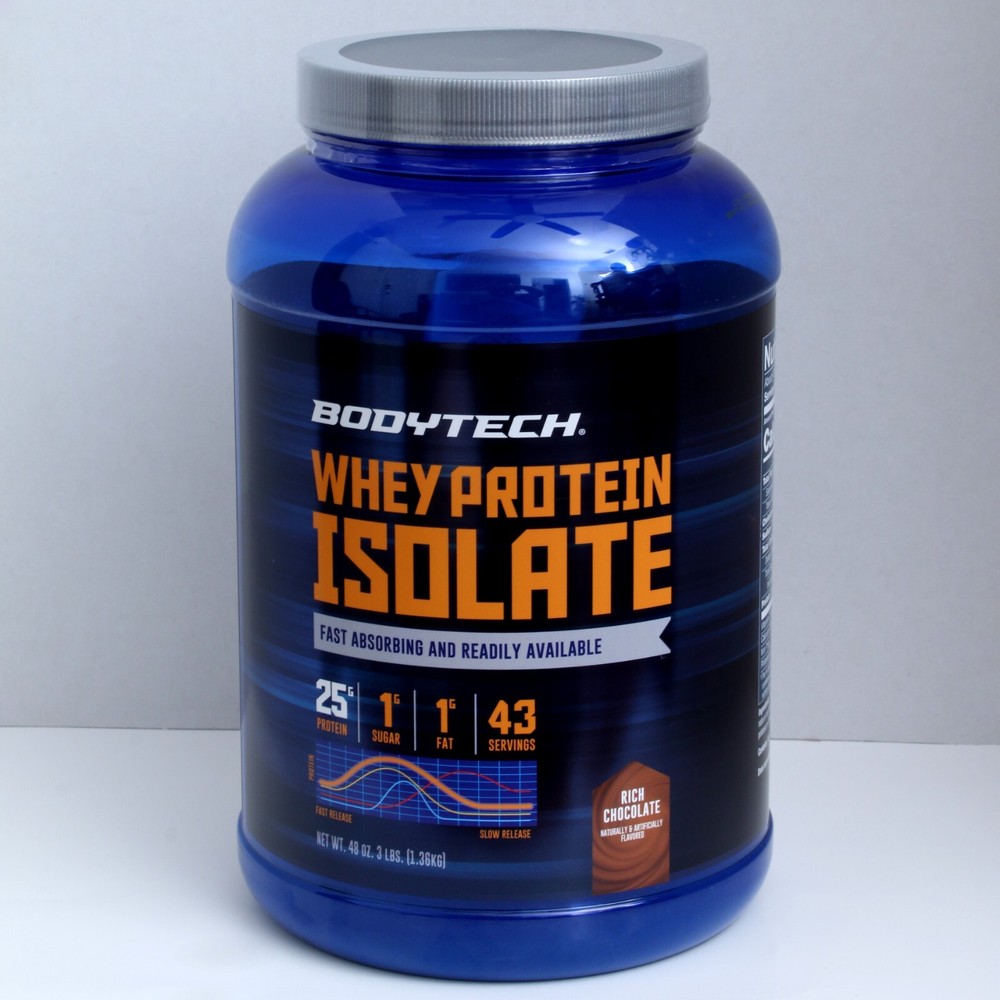 BodyTech Whey Isolate Whey Protein Isolate Rich Chocolate 3 lbs.