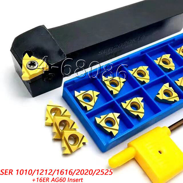 SER1212H16 thread holder external tool+16ER AG60 threading insert carbide insert