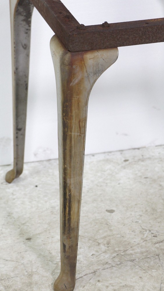Cast Iron & Enameled Steel Table Frame