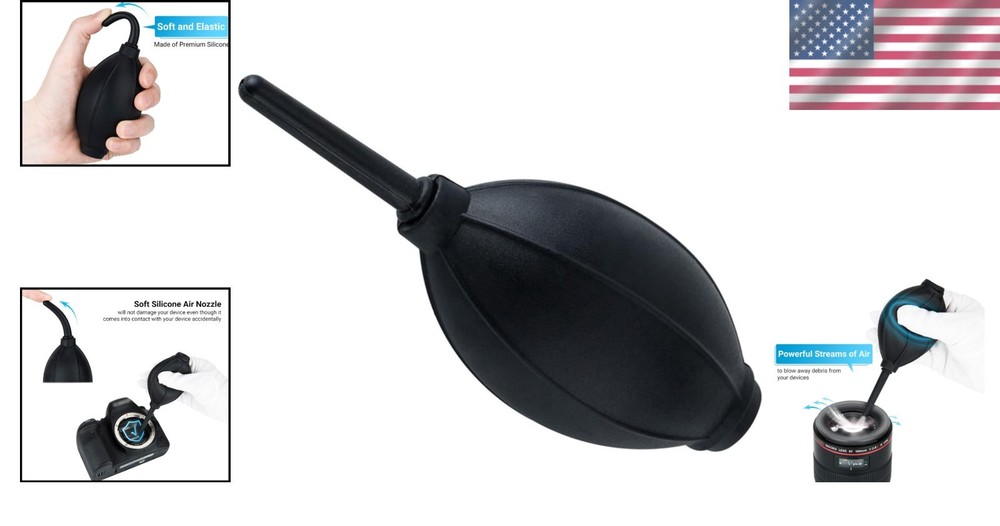Soft Silicone Bulb Blower - Ideal for Cameras & Electronics Cleaning
