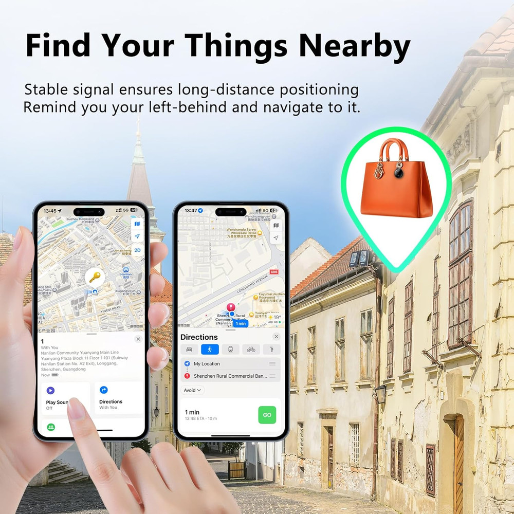 Air Tracker Tags-4 Pack: Smart Bluetooth Tracker, Compatible with Apple Find My