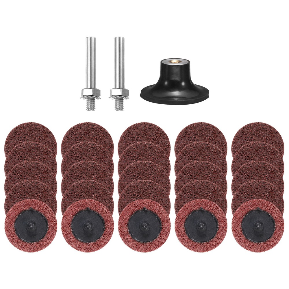 27pcs Quick Change Discs Set 2" Roll Lock Sanding Discs Medium with Disc Holder