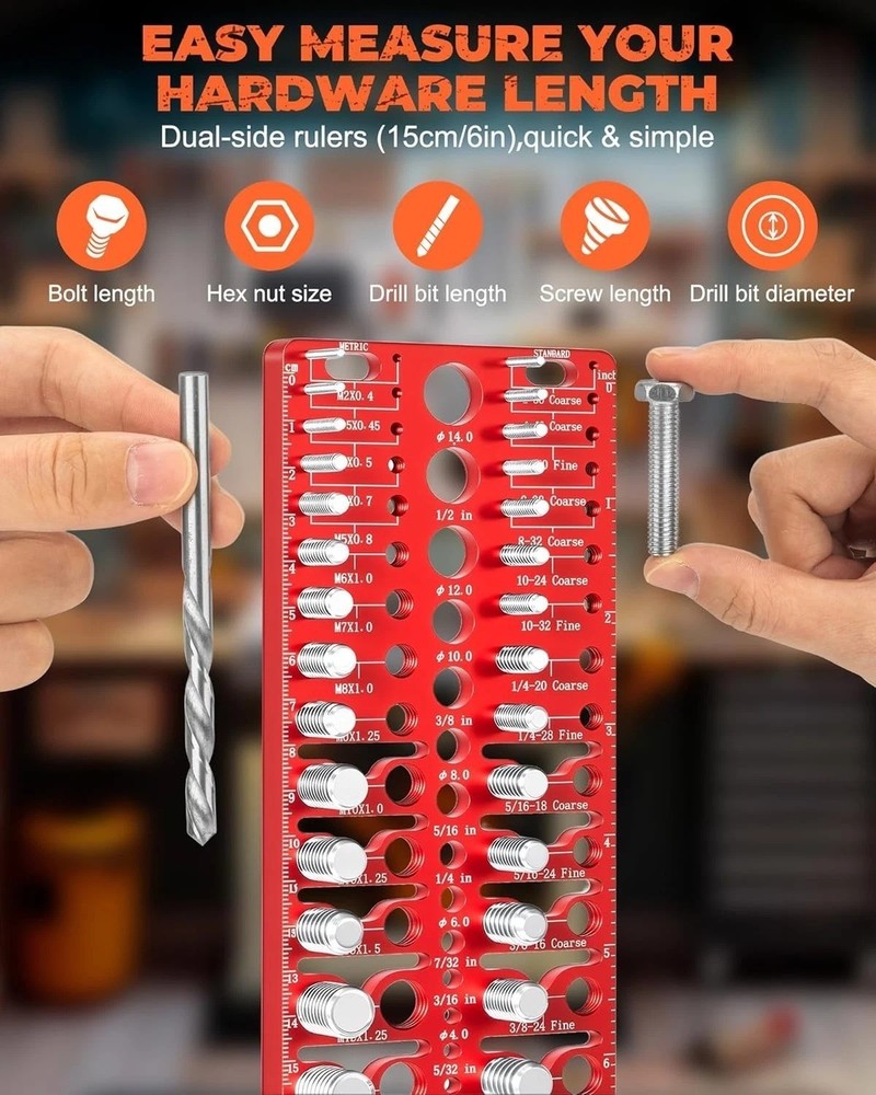 57 Nut and Bolt Thread Checker Thread Checker Standard and Metric