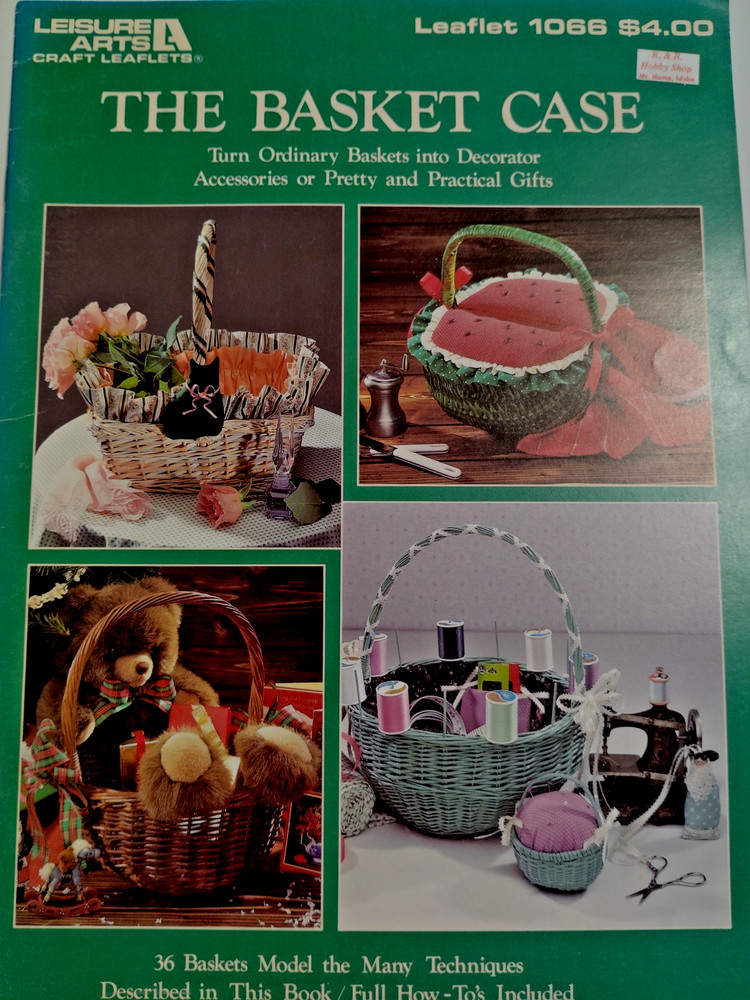 Basket Case Designer Baskets Decor Crafts Gift Pattern 1066 Leaflet Leisure Arts
