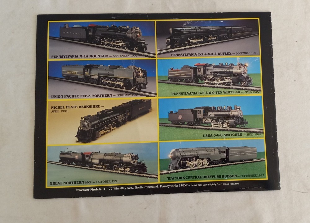 WEAVER Models FALL 1993 Catalog Excellent Condition 10 Pages