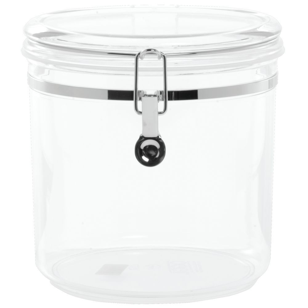 HUBERT® Clear Plastic Canister 152 Oz - 8"Dia x 8"H