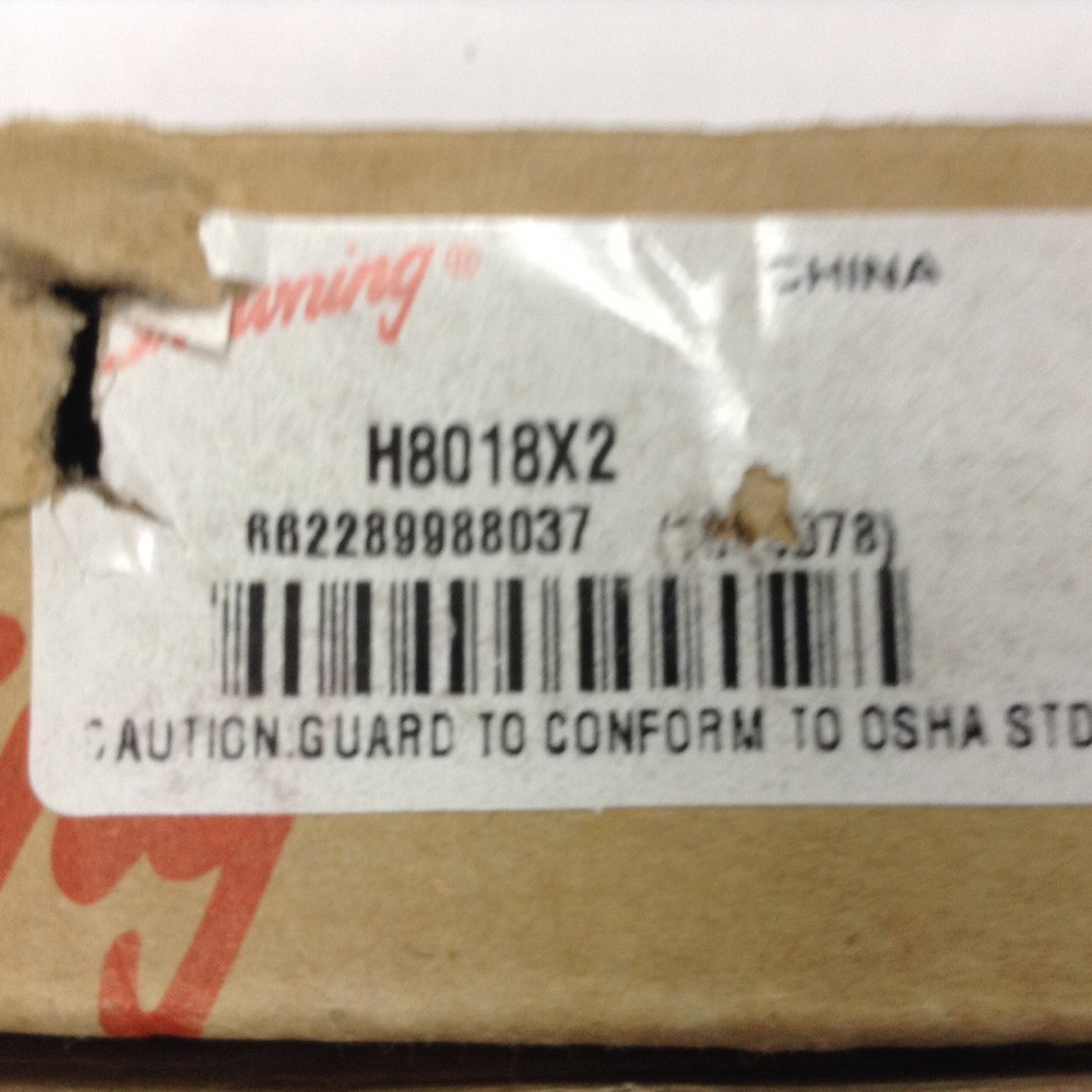 Browning H8018X2 Finished Bore Roller Chain Sprocket 18 Teeth