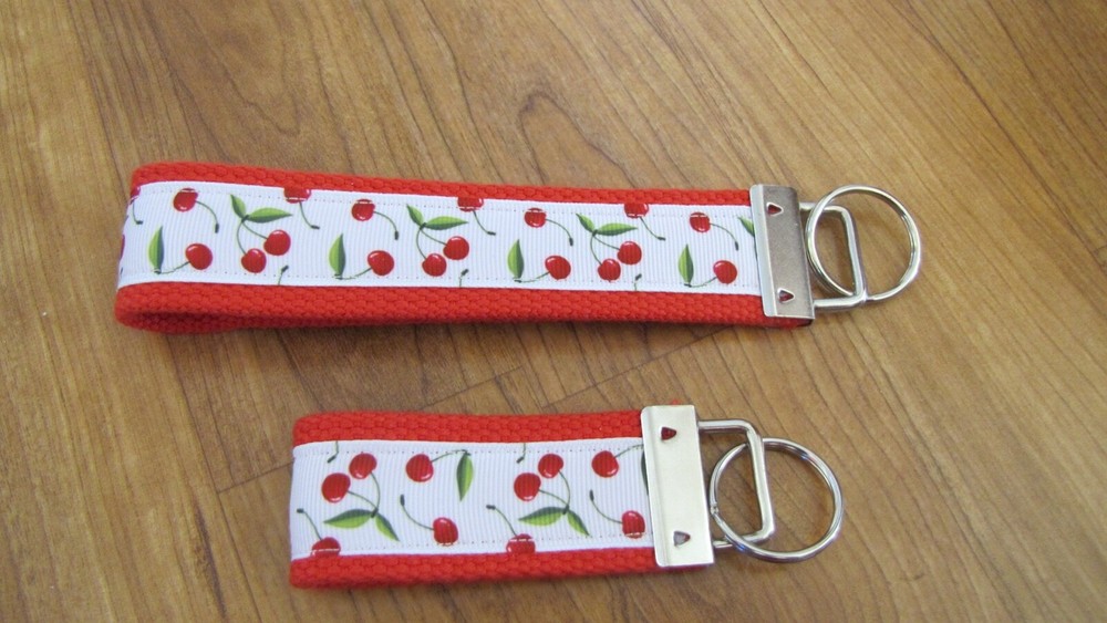 Key Fob Wristlet -  Cherries