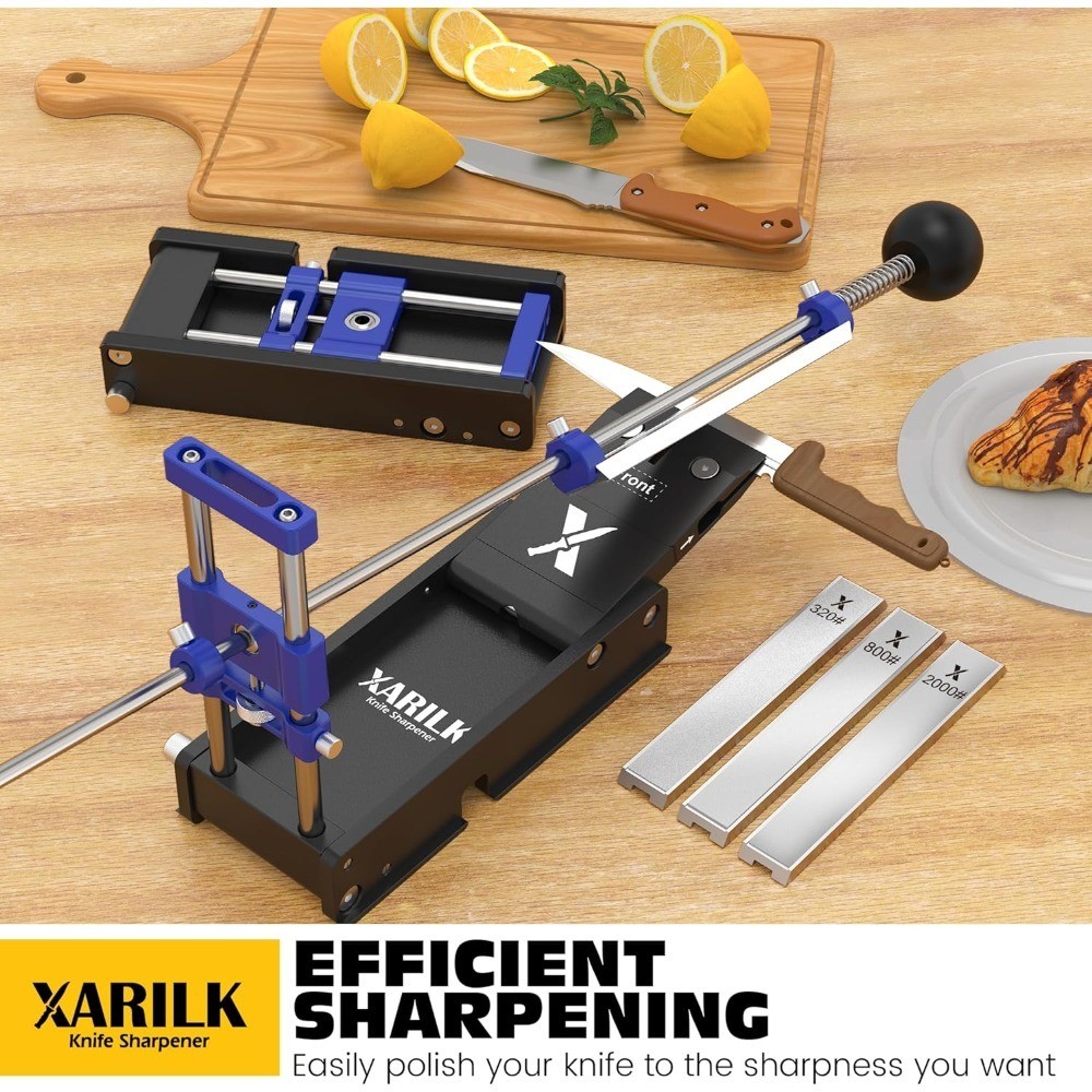 Foldable Portable Knife ener System Adjustable Angle with 3 Diamond Stones