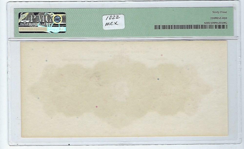 (ca.1920s) Security Banknote Com. Test Note PMG 64 May be the only one known