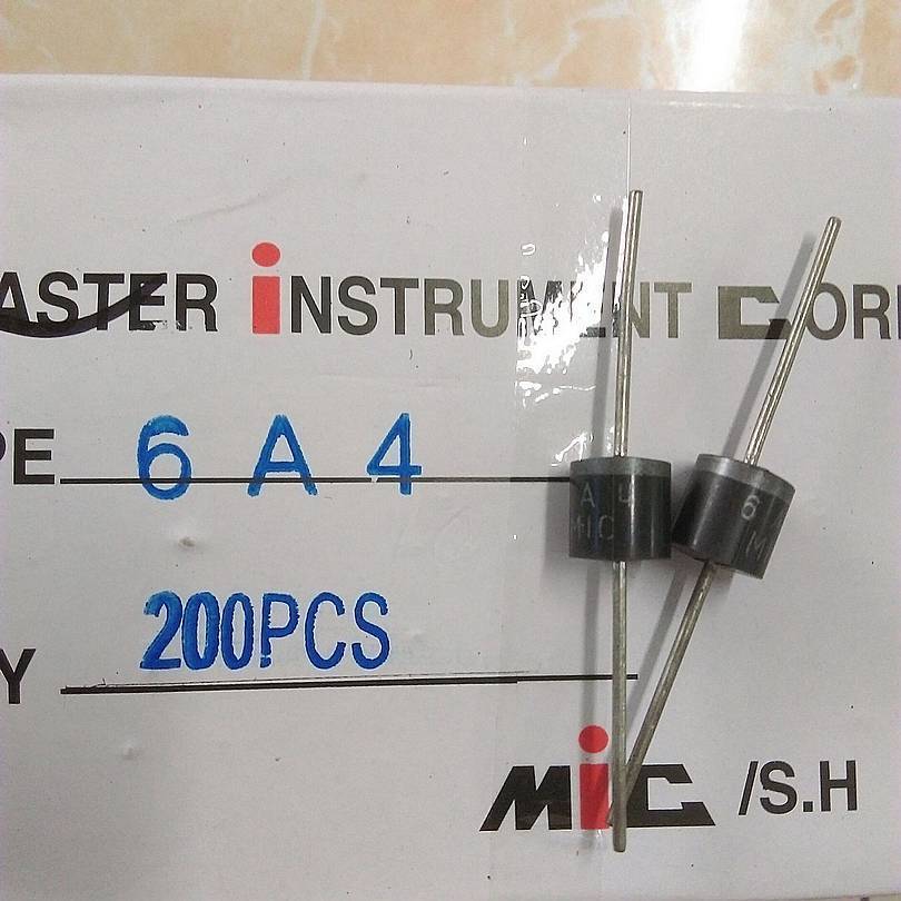 50pcs 6A4 6A 400V R-6 Rectifier Diode NEW