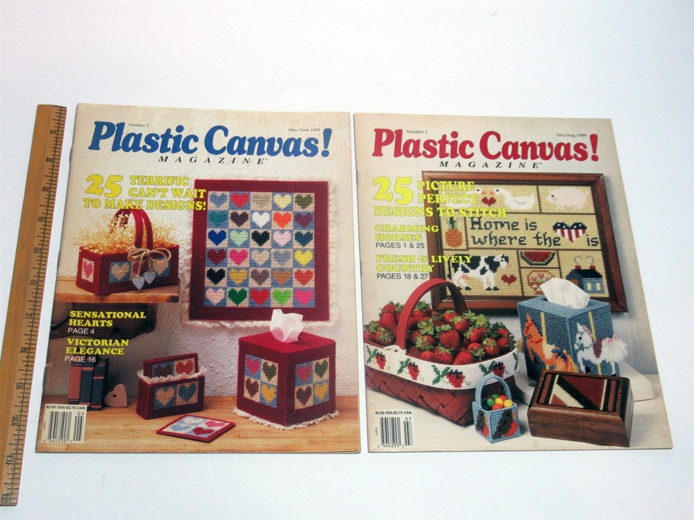 Lot 10 Vtg Plastic Canvas + Quick & Easy Pattern Magazines Pattern dollhouse