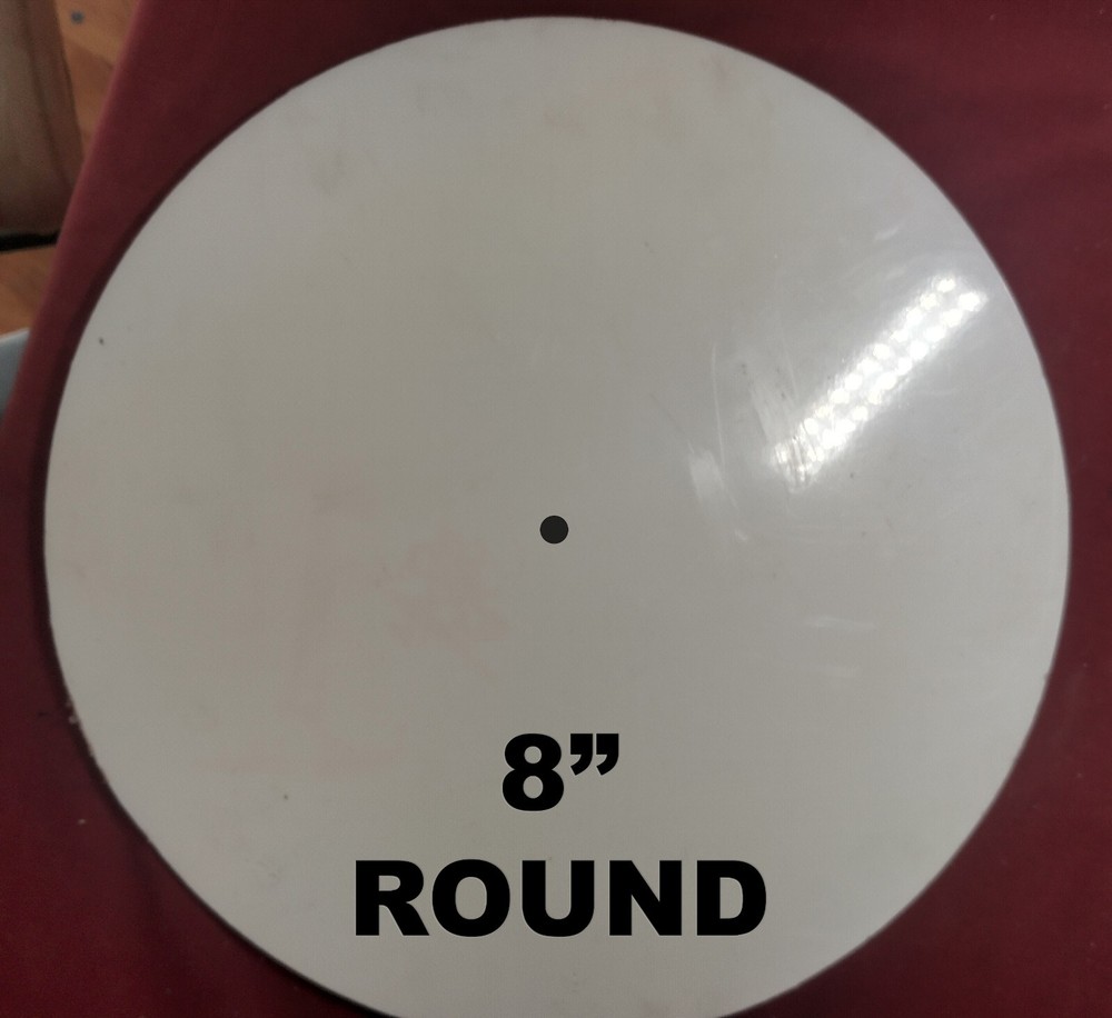 Aluminum Dye Sublimation Clock Face Blank - 8" diameter, 10PCs