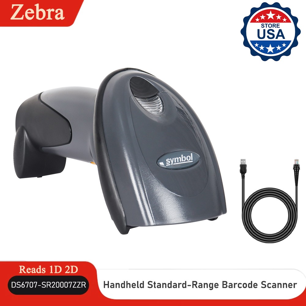 Symbol DS6707-SR20007ZZR Handheld USB 1D 2D Barcode Scanner Reader Wired