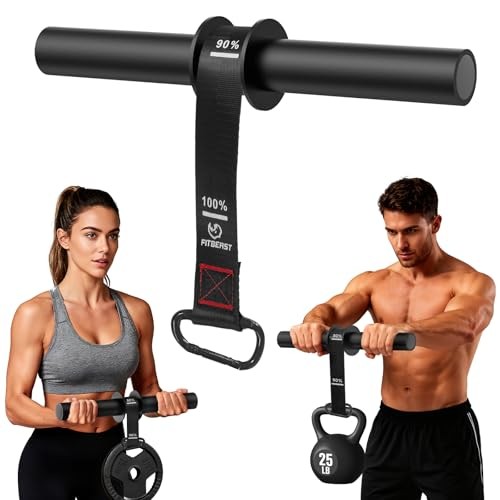 Wrist Roller Forearm Trainer, Adjustable Strap Forearm Blaster for Grip Black