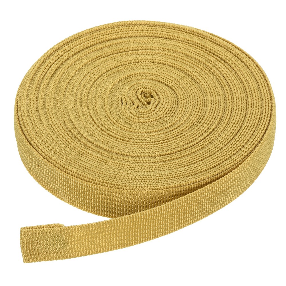 10Yard x 3/4" Width Nylon Webbing Strap Poly Flat Webbing Strapping Gold Tone