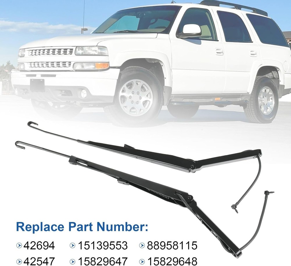 Front Windshield Wiper Arm Kit Replacement For Chevy Silverado Tahoe Avalanch...