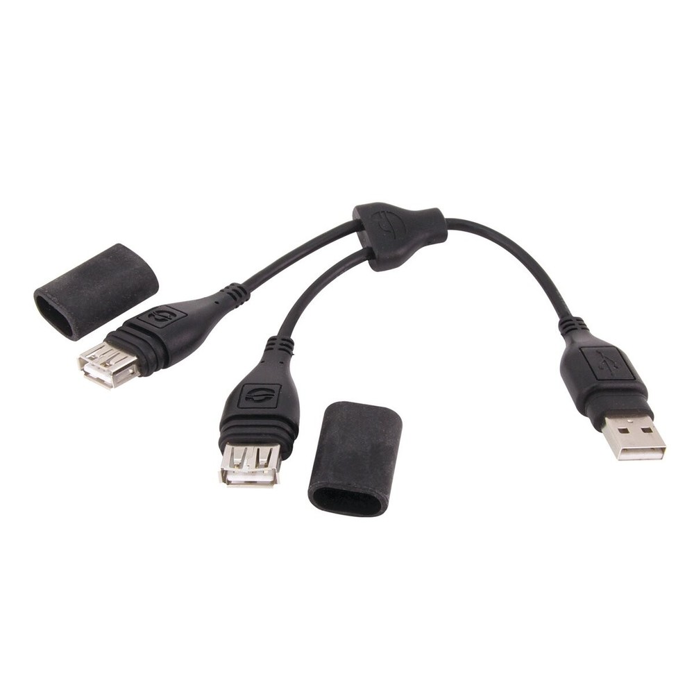 Tecmate USB Y-Splitter w/Weatherproof Connection System - O110