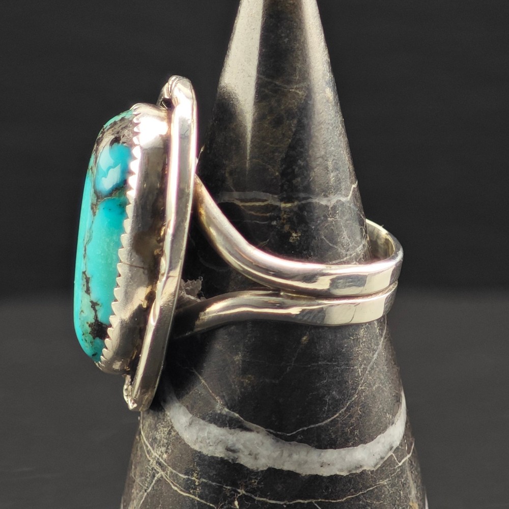 Native American Turquoise Ring Sterling Silver Sz 9