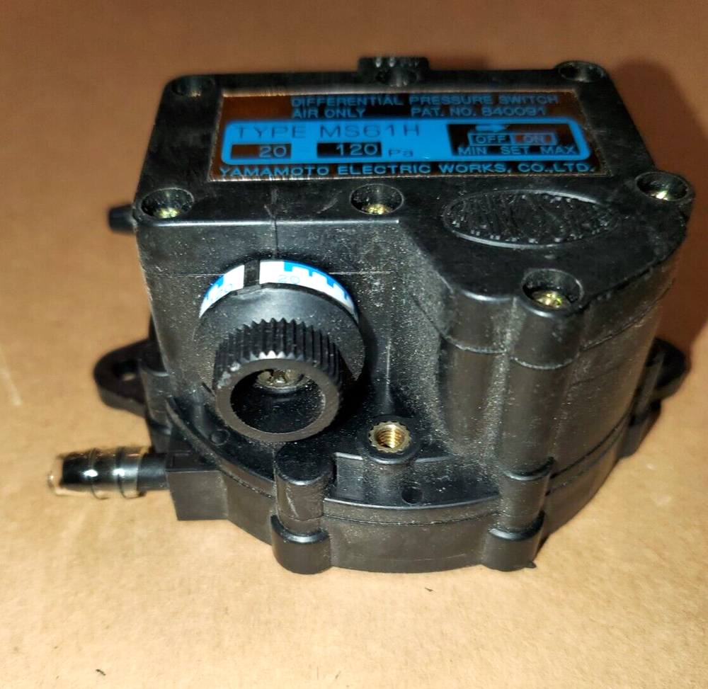 YAMAMOTO ELECTRIC DIFFERENTIAL PRESSURE SWITCH TYPE MS61H
