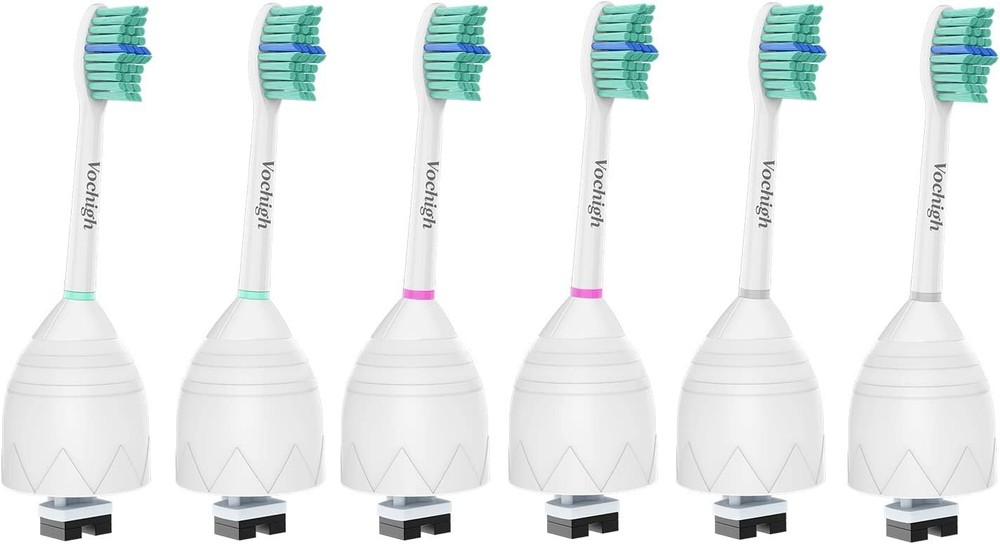 6 Pack Philips Sonicare Replacement Toothbrush Heads for e-Series - Green
