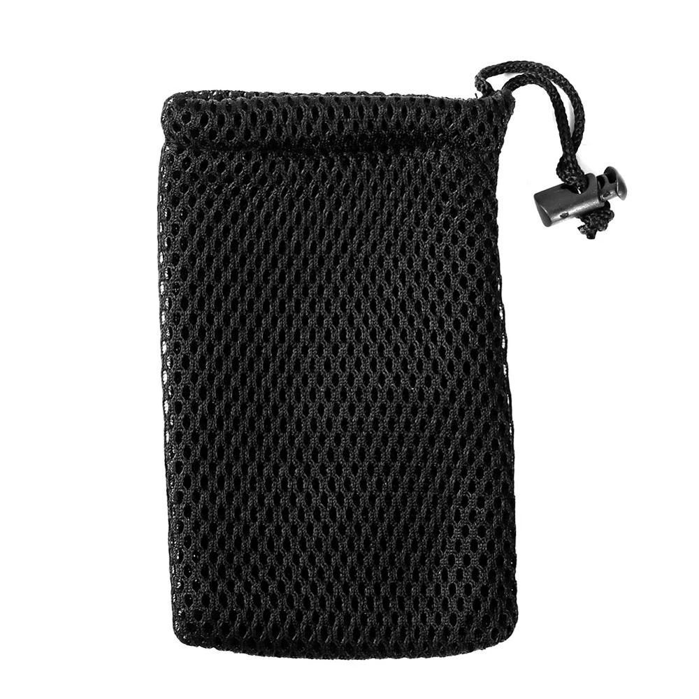 3Pcs Nylon Mesh Drawstring Pouch Digital Storage Bags Data Cable Pouch