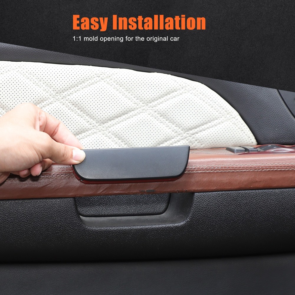 ABS Black Inner Door Panel Handle Pull Cover For Cadillac Escalade 2007-2014