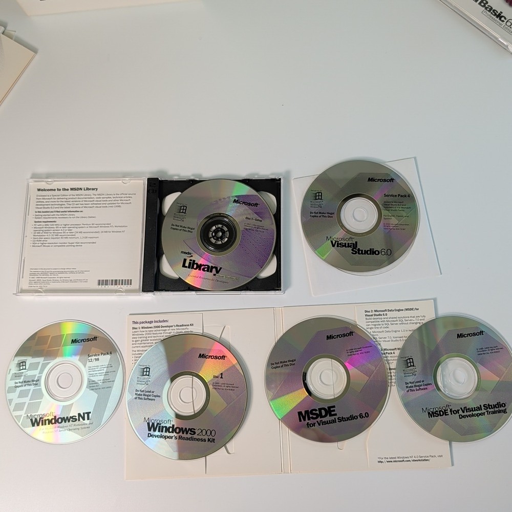Microsoft Visual Basic 6.0 Professional Edition 203-00769 Clean Disks