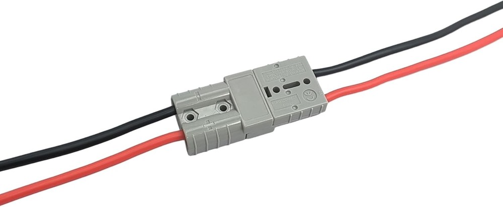 2Pcs Electric Forklift Charging Plug Cable with O Ring Battery Connect Grey