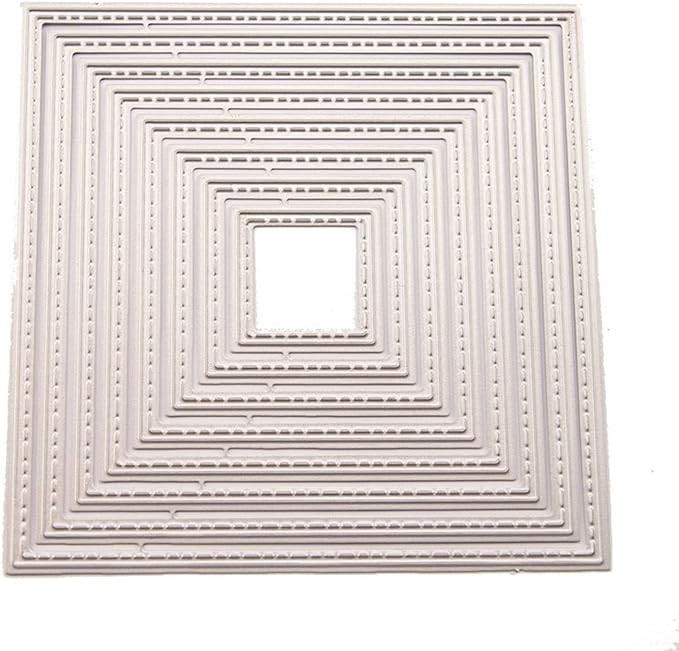 8Pcs/Set Diffrent Size Stiched Nesting Square Dies Square Frame Cutting Dies for